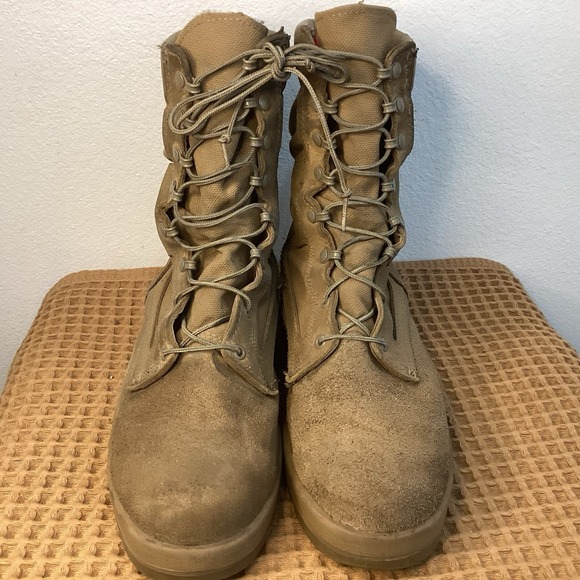 Altama Combat Military Boots Mens Sz 13.5 R Brown Suede Tan Vibram